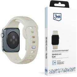 3MK szilikon óraszíj Apple Watch 38/40/41mm - törtfehér