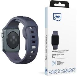3MK szilikon óraszíj Apple Watch 42/44/45/49mm - szürke