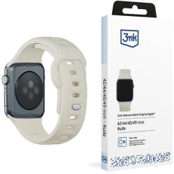 3MK szilikon óraszíj Apple Watch 42/44/45/49mm - törtfehér