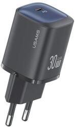 USAMS CC251 HC Series hálózati töltő 1xUSB-C csatlakozással 30W GaN - fekete