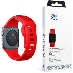 3MK szilikon óraszíj Apple Watch 42/44/45/49mm - piros