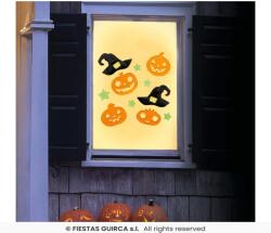 Fiestas Guirca Decorațiune din gel pentru fereastră - Dovleci și pălării 20 x 25 cm