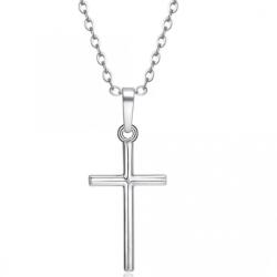 HARAHU Colier US-34222 Cross - Argintiu KP34222