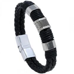 HARAHU Brățară KE-34297 - Neagră / Argintie KP34297