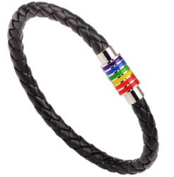 HARAHU Brățară ER-34318 - Neagră / Argintie / Multicolor KP34318
