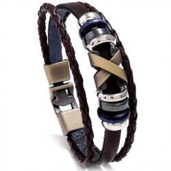 HARAHU Brățară bărbătească World - Tip - Negru / Aurie / 23cm KP34329