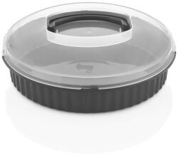 LUXPLASTIC IRIS L-00653-2 kerek sütemény szállító 3.8 literes, antracit (L-00653-2)