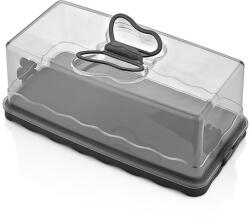 Qlux IDEAS IRIS L-00575-2 négyzetes torta szállító 4.5 literes, antracit (L-00575-2) - bestbyte