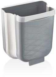 Qlux IDEAS IRIS L-00869-2 összecsukható, ajtóra akasztható szemetes 6 liter, szürke (L-00869-2) - officedepot