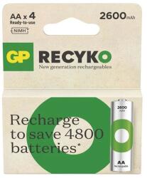 GP Batteries GP ReCyko NiMH Akkumulátor HR6 (AA) 2600mAh 4db B25274 (B25274)
