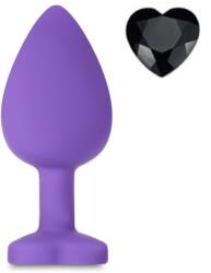 Mokko Toys Dop Anal Brighty, Small, Silicon, Mov/Negru, Mokko Toys