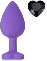 Mokko Toys Dop Anal Brighty, Medium, Silicon, Mov/Negru, Mokko Toys