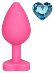 Mokko Toys Dop Anal Brighty, Medium, Silicon, Roz/Albastru Deschis, Mokko Toys