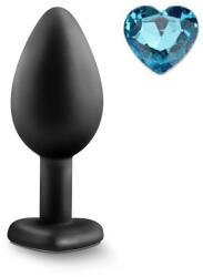 Mokko Toys Dop Anal Brighty, Small, Silicon, Negru/Albastru Deschis, Mokko Toys