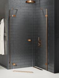 NEW TRENDY Avexa Copper Brushed zuhanykabin 100x80 cm réz csiszolt/átlátszó üveg EXK-3826