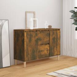 vidaXL füstös tölgy színű szerelt fa tálalószekrény 101 x 35 x 70 cm (815162) - vidaxl