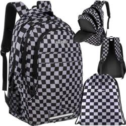 Kruzzel kockás hátizsák tornazsákkal 30L (id_17828-code_24531)