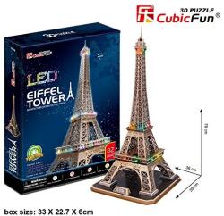 CubicFun Cubic Fun - Пъзел 3D Eiffel Tower 84ч. LED светлини