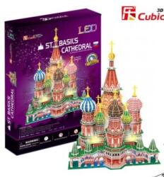 CubicFun Cubic Fun - Пъзел 3D St. Basil's Cathedral (Russia) 224ч. LED inside