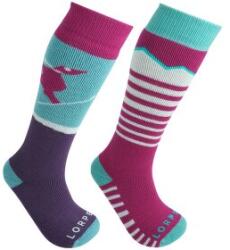 Lorpen T1 MERINO KIDS SKI 2PACK ECO Șosete pentru genunchi 2336 BERRY 23-26 EU
