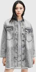 AllSaints farmerruha LILY DENIM DRESS szürke, mini, oversize, W072db - szürke L