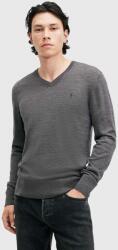 AllSaints gyapjú pulóver MODE MERINO VNECK könnyű, férfi, szürke, M022KA - szürke XXL