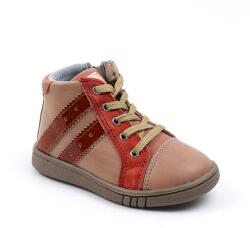 Zibra Ghete sport pentru copii , captusite , din piele naturala 3197-GOGNAC (3197-COGNAC_0890)