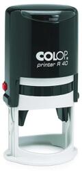 Colop Bélyegző R40 Printer Colop fekete ház/kék párna kör lenyomat (15314259A) - tintasziget