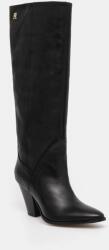 Tommy Hilfiger csizma HIGH COWBOY HEEL BOOT LEATHER - fekete Női 36
