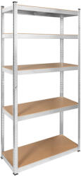 Rebel Polcos fém állvány 2 az 1-ben 5 polc garázshoz 180x90x40cm polconkénti teherbírással 750kg (RB-1251)