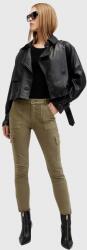 AllSaints nadrág DURAN SKINNY CARGO női, zöld, magas derekú testhezálló, W064EB - zöld 31