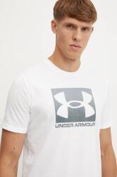 Under Armour t-shirt BOXED SPORTS UPDATED fehér, férfi, nyomott mintás, 1386793 - fehér M