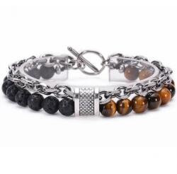 HARAHU MA-34429 karkötő - Fekete/Barna KP34429