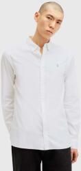 AllSaints pamut ing HAWTHORNE LS SHIRT férfi, galléros, fehér, slim, M150SB - fehér M