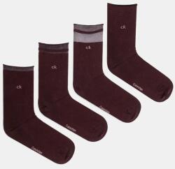 Calvin Klein zokni 4 pár bordó, női, 701229442 - burgundia Univerzális méret