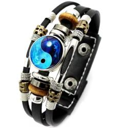 HARAHU BA-34446 Férfi karkötő - Fekete/Kék KP34446