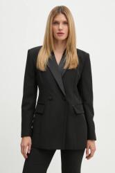 Bruuns Bazaar zakó RubysusBBTuxi blazer fekete, sima, kétsoros gombolású, BBW4114 - fekete 34