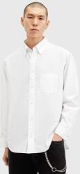 AllSaints pamut ing SUTTA LS SHIRT férfi, galléros, fehér, relaxed, M097SB - fehér XL