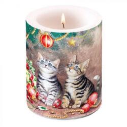 Ambiente Karácsonyi cicás átvilágítós gyertya - 8x7, 5 cm - Magic of Christmas (VR-39215590)