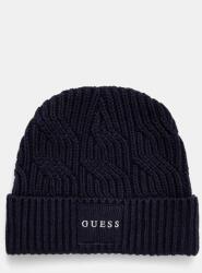 Guess sapka gyapjú keverékből CABLE BEANIE vastag, sötétkék, M4BZ10. Z3HD1 - sötétkék Univerzális méret