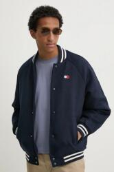 Tommy Jeans bomber dzseki gyapjú keverékből sötétkék, átmeneti, DM0DM20685 - sötétkék S