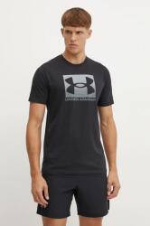 Under Armour t-shirt BOXED SPORTS UPDATED fekete, férfi, nyomott mintás, 1386793 - fekete S