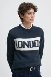Pepe Jeans gyapjúkeverék pulóver HILDA női, sötétkék, PL702227 - sötétkék S