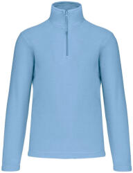 Kariban Uniszex galléros, 1/4 cipzáras mikropolár pulóver, Kariban KA912, Sky Blue-2XL (ka912sb-2xl)