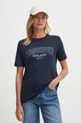 Pepe Jeans pamut póló GABBY női, sötétkék, PL505968 - sötétkék XS