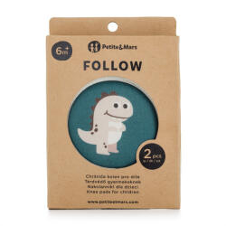 Petite&Mars Elasztikus Térdvédők Kúszáshoz Follow Misty Green 2db 6 Hónapos Kortól (8596202008989)
