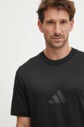 Adidas pamut póló ZNE fekete, férfi, sima, JE3069 - fekete S