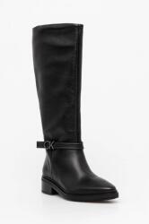 Calvin Klein bőr csizma HEEL KNEE BOOT 30 W/HW LTH fekete, női, platformos, HW0HW02184 - fekete Női 41