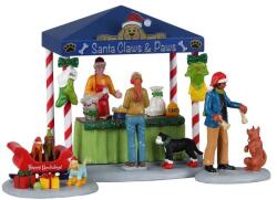 Lemax Santa claws and paws 3 db-os Caddington Village 2023 szett - dekorfalvak