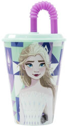 Stor Disney Jégvarázs műanyag szívószálas pohár 430 ml (74230-B)